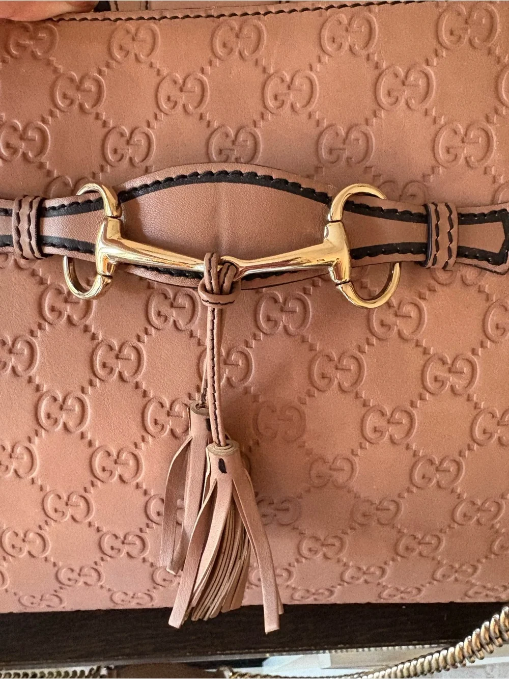 Gucci Emily GG Monogram Leather Shoulder Bag